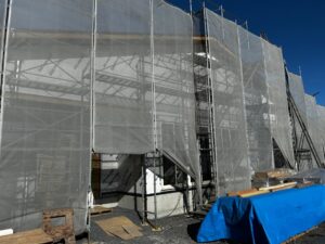 外壁を張る前の外観